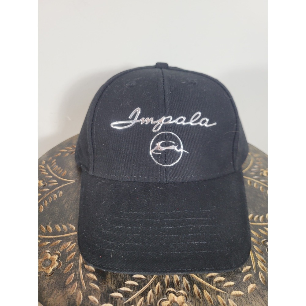 Chevy Impala Baseball‎ Hat Ball Cap Black Liquid Metal Bowtie Official Licensed